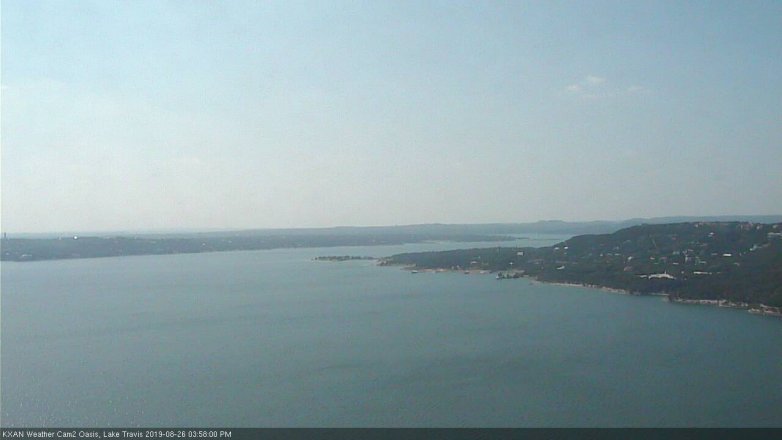 Lake Travis webcam, August 26, 2019 3:00 PM CT