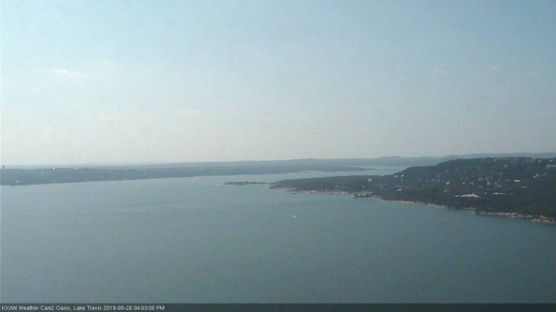 Lake Travis webcam, August 26, 2019 3:05 PM CT