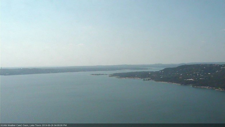 Lake Travis webcam, August 26, 2019 3:10 PM CT