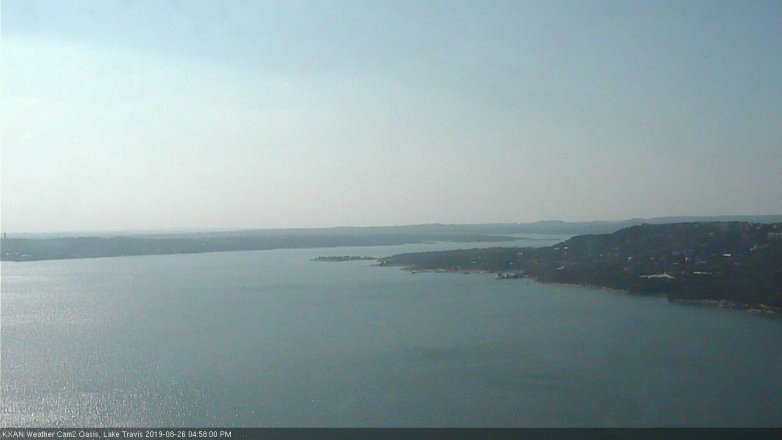 Lake Travis webcam, August 26, 2019 4:00 PM CT