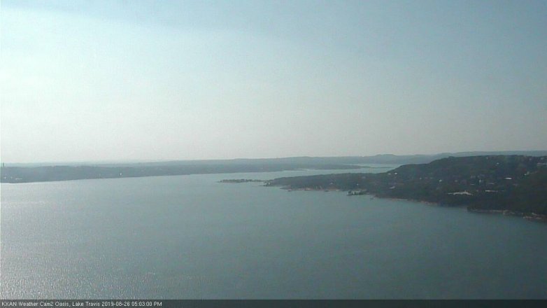 Lake Travis webcam, August 26, 2019 4:05 PM CT