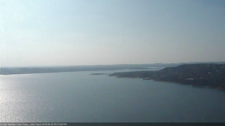 Lake Travis webcam, August 26, 2019 4:25 PM CT
