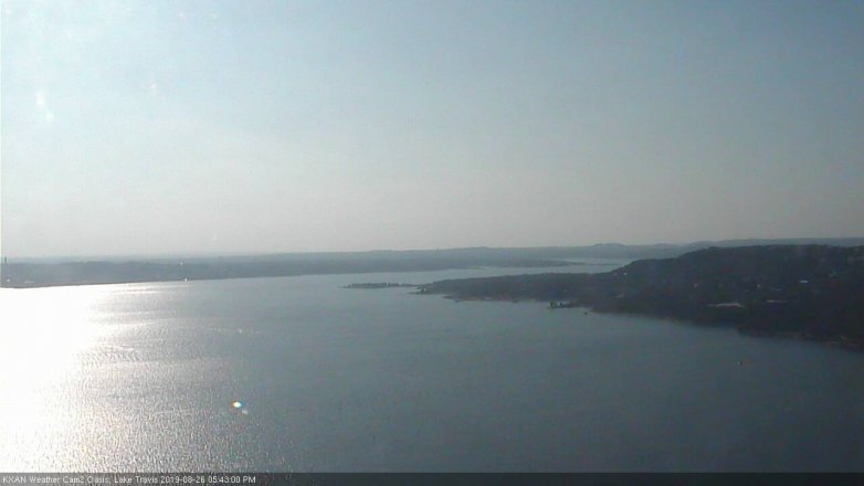 Lake Travis webcam, August 26, 2019 4:45 PM CT
