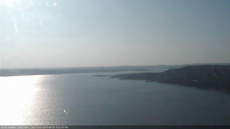 Lake Travis webcam, August 26, 2019 4:55 PM CT