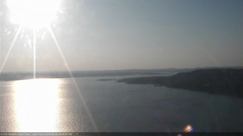 Lake Travis webcam, August 26, 2019 5:40 PM CT