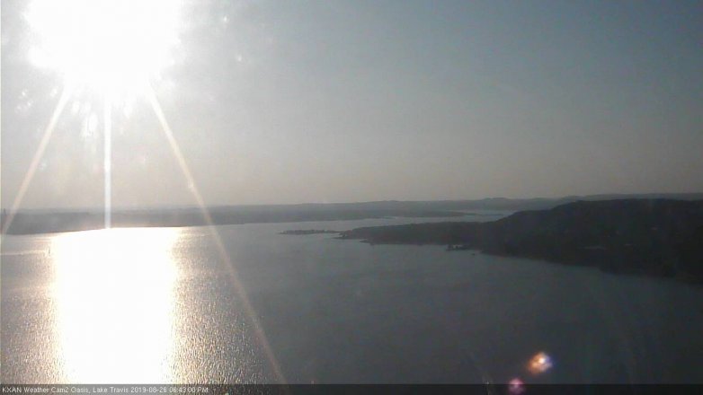 Lake Travis webcam, August 26, 2019 5:45 PM CT