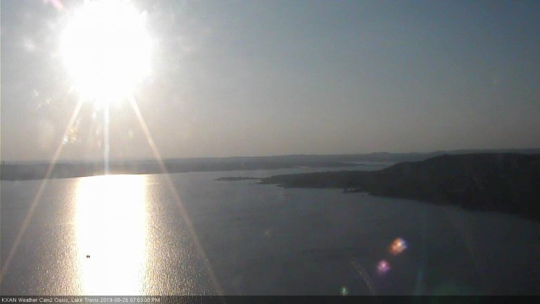 Lake Travis webcam, August 26, 2019 6:05 PM CT