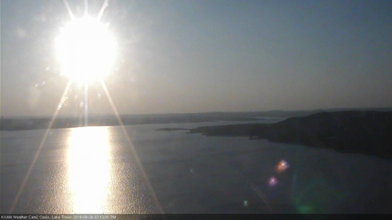 Lake Travis webcam, August 26, 2019 6:15 PM CT