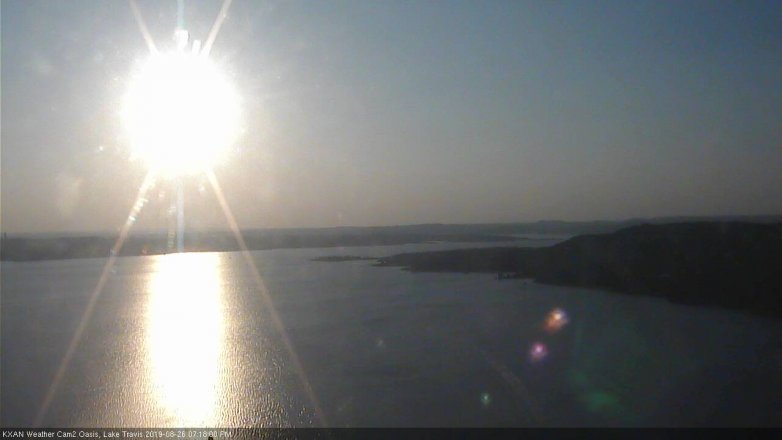 Lake Travis webcam, August 26, 2019 6:20 PM CT
