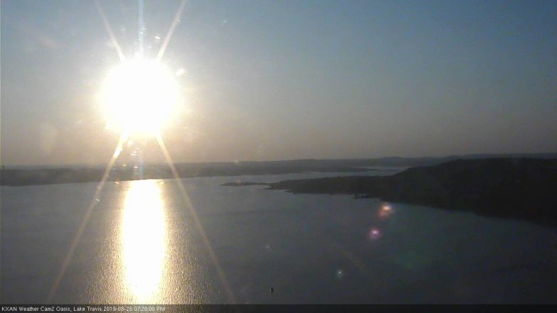 Lake Travis webcam, August 26, 2019 6:30 PM CT