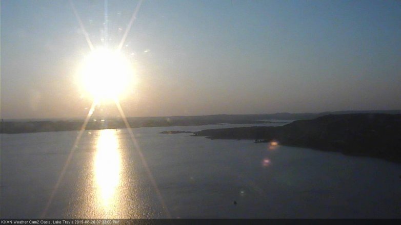 Lake Travis webcam, August 26, 2019 6:35 PM CT