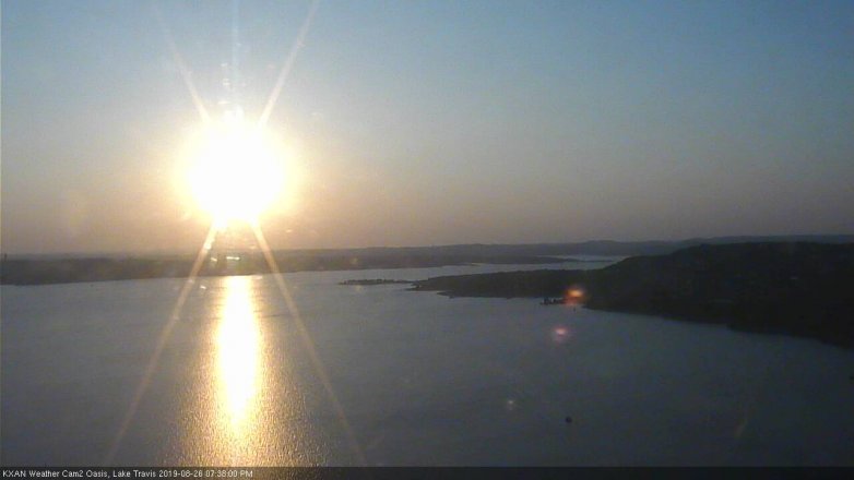 Lake Travis webcam, August 26, 2019 6:40 PM CT