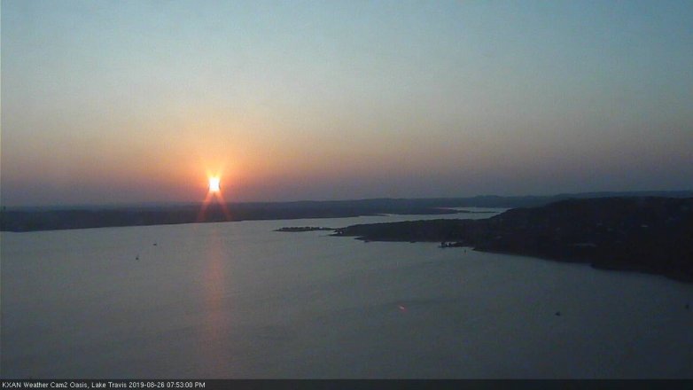 Lake Travis webcam, August 26, 2019 6:55 PM CT