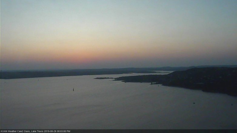Lake Travis webcam, August 26, 2019 7:05 PM CT