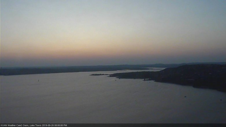 Lake Travis webcam, August 26, 2019 7:10 PM CT