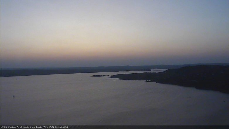 Lake Travis webcam, August 26, 2019 7:15 PM CT