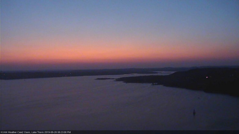 Lake Travis webcam, August 26, 2019 7:25 PM CT
