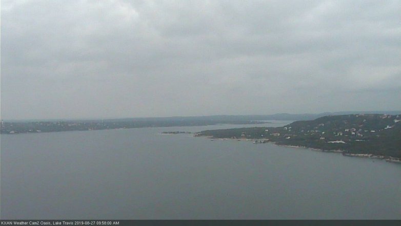 Lake Travis webcam, August 27, 2019 9:00 AM CT