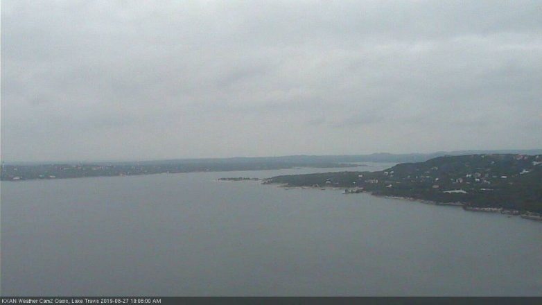 Lake Travis webcam, August 27, 2019 9:10 AM CT