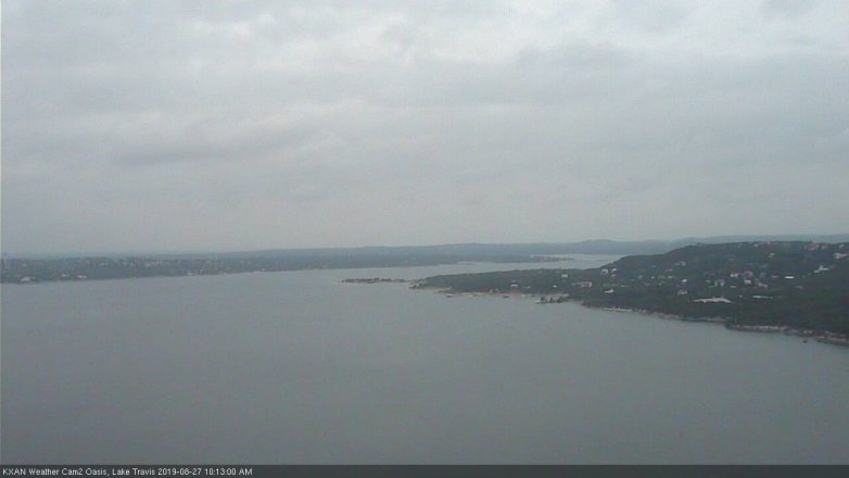 Lake Travis webcam, August 27, 2019 9:15 AM CT