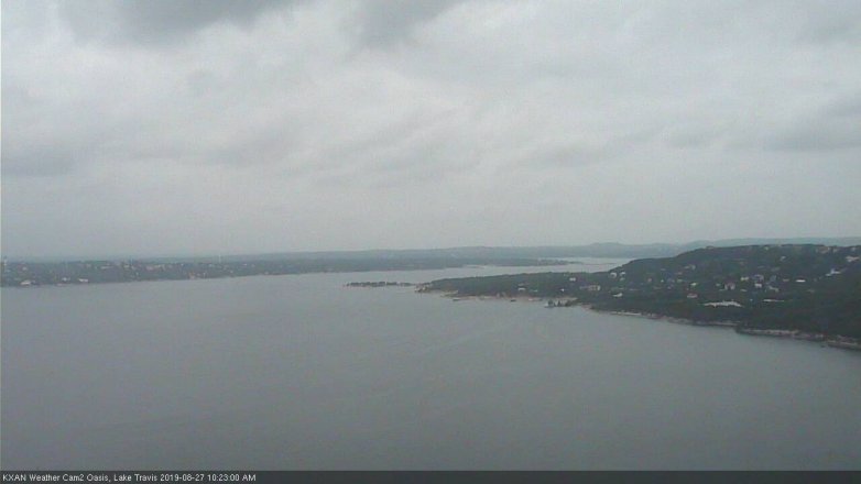 Lake Travis webcam, August 27, 2019 9:25 AM CT