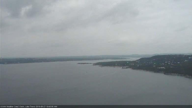 Lake Travis webcam, August 27, 2019 9:45 AM CT