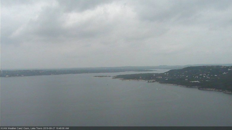 Lake Travis webcam, August 27, 2019 9:50 AM CT