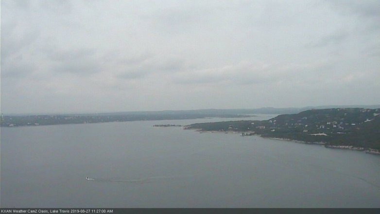 Lake Travis webcam, August 27, 2019 10:30 AM CT