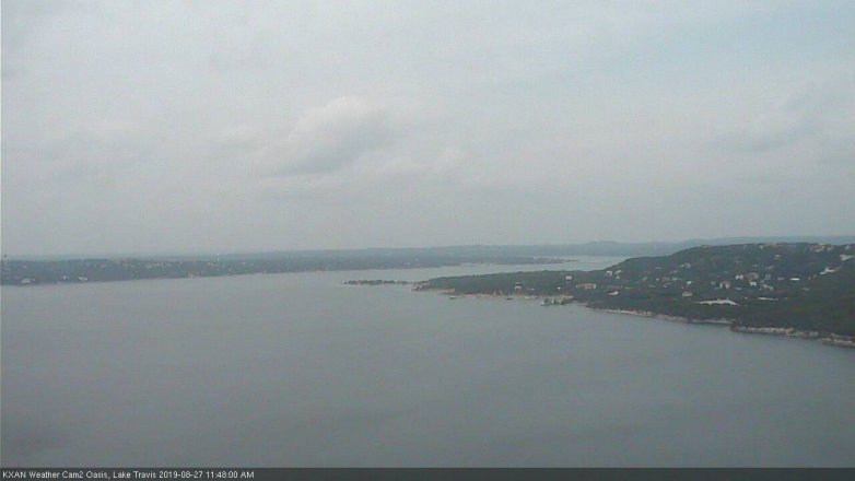 Lake Travis webcam, August 27, 2019 10:50 AM CT