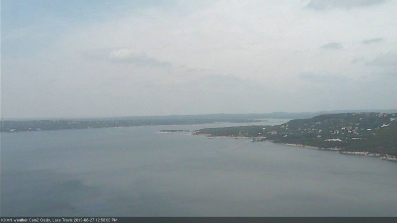 Lake Travis webcam, August 27, 2019 12:00 PM CT