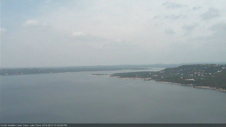 Lake Travis webcam, August 27, 2019 12:05 PM CT