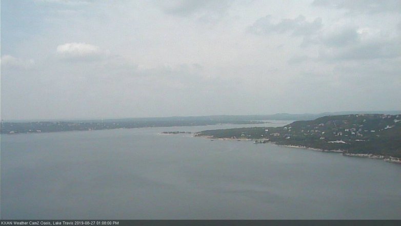 Lake Travis webcam, August 27, 2019 12:10 PM CT