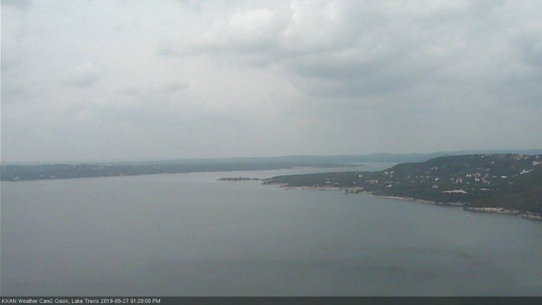 Lake Travis webcam, August 27, 2019 12:30 PM CT
