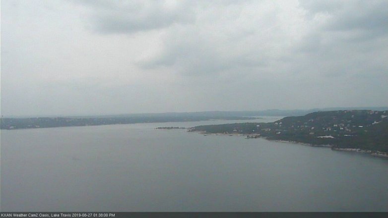 Lake Travis webcam, August 27, 2019 12:40 PM CT