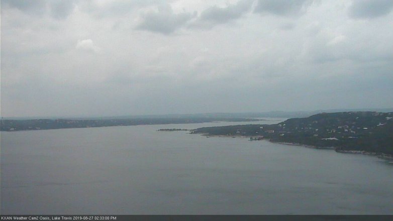 Lake Travis webcam, August 27, 2019 1:35 PM CT