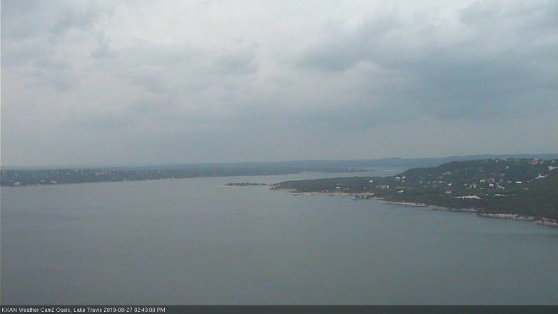 Lake Travis webcam, August 27, 2019 1:45 PM CT