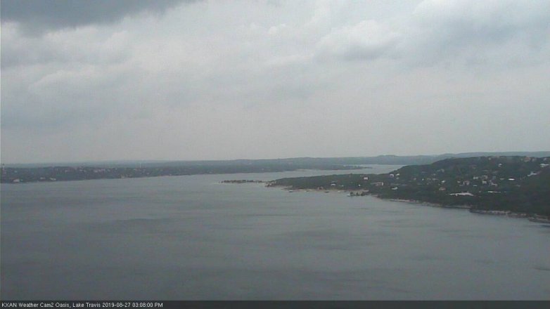 Lake Travis webcam, August 27, 2019 2:10 PM CT