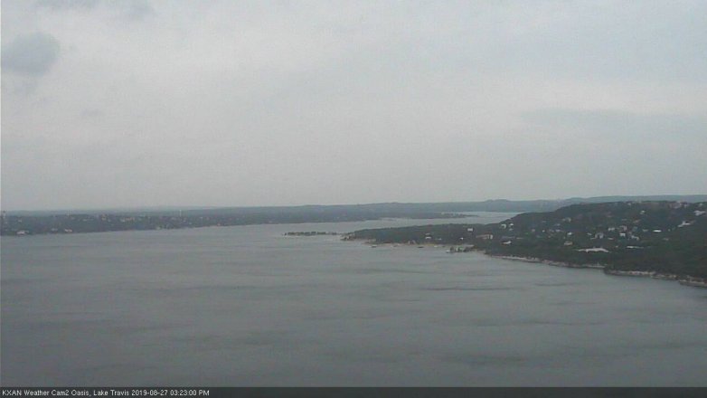 Lake Travis webcam, August 27, 2019 2:25 PM CT
