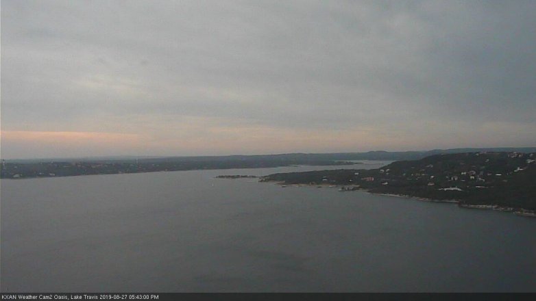 Lake Travis webcam, August 27, 2019 4:45 PM CT