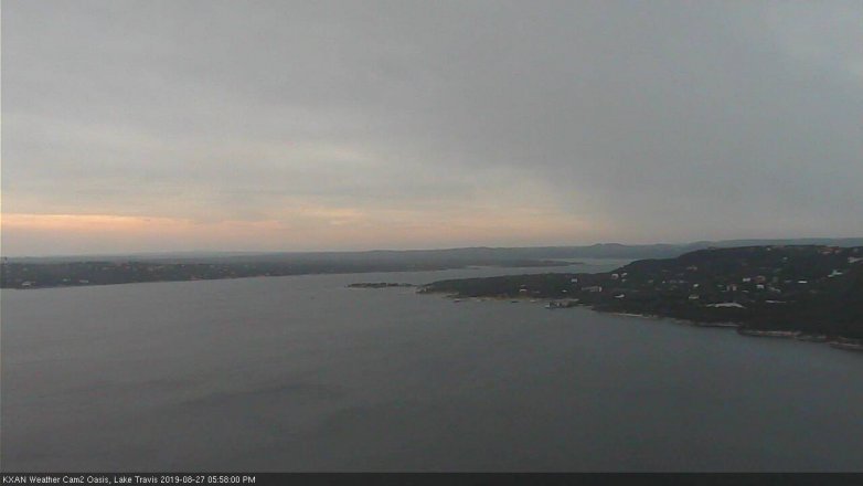Lake Travis webcam, August 27, 2019 5:00 PM CT