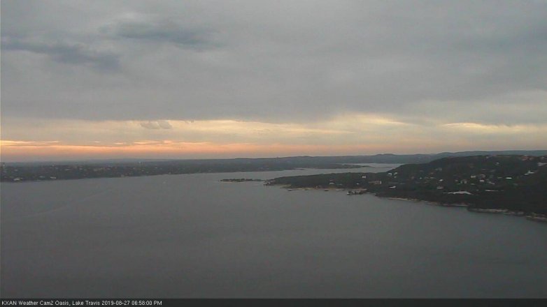 Lake Travis webcam, August 27, 2019 6:00 PM CT