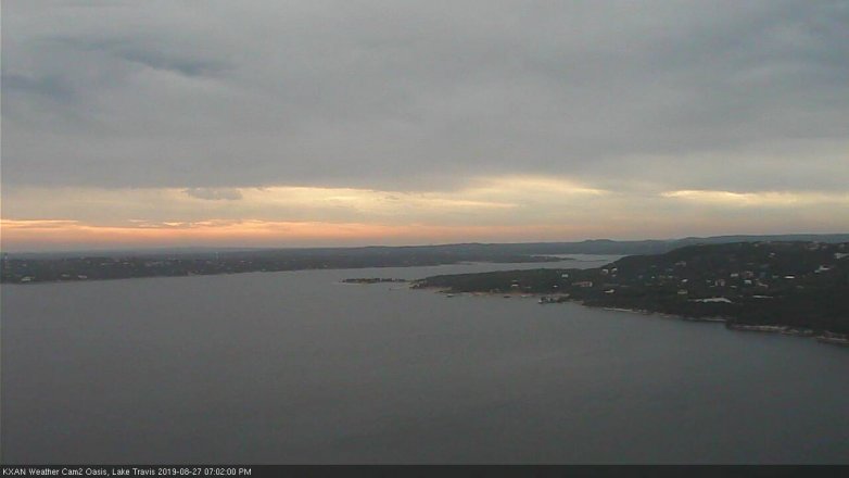 Lake Travis webcam, August 27, 2019 6:05 PM CT