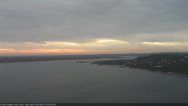Lake Travis webcam, August 27, 2019 6:10 PM CT