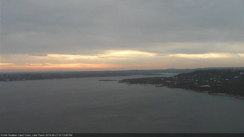 Lake Travis webcam, August 27, 2019 6:15 PM CT