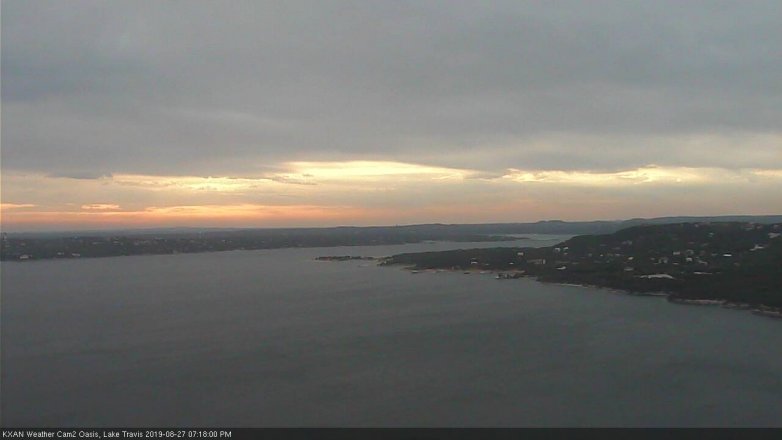 Lake Travis webcam, August 27, 2019 6:20 PM CT
