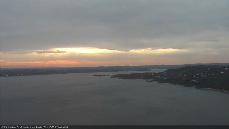 Lake Travis webcam, August 27, 2019 6:30 PM CT