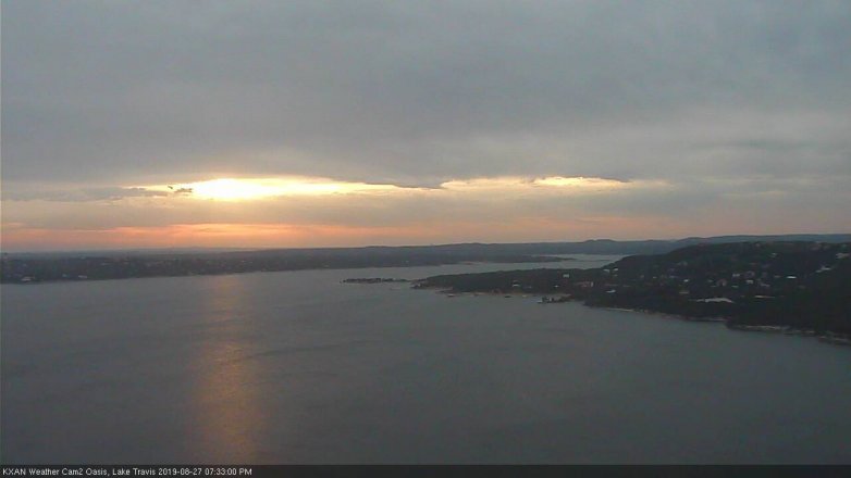 Lake Travis webcam, August 27, 2019 6:35 PM CT