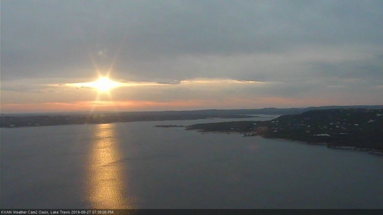 Lake Travis webcam, August 27, 2019 6:40 PM CT