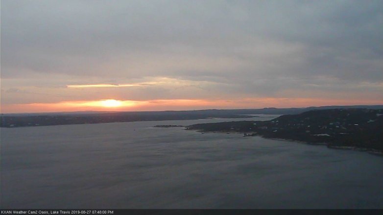 Lake Travis webcam, August 27, 2019 6:50 PM CT
