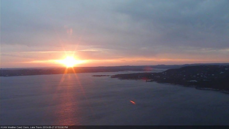 Lake Travis webcam, August 27, 2019 6:55 PM CT